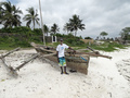 An old mgalawa-type boat on Mombasa shore